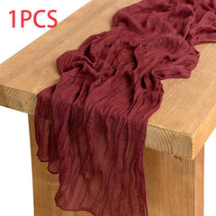 DRAPELIS - Semi-Sheer Gauze Table Runner for Artful Tablescapes