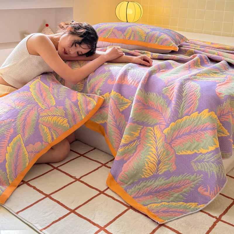 COTELYA - Cotton Gauze Blanket for Airy, Artful Summer Layering
