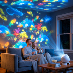 RIPPLELIGHT - Rotating LED Projector for a Calming Room Glow