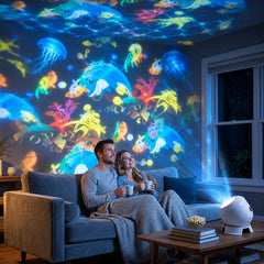 TIDELYN - Rotating LED Projector for Calming Ocean Ambience