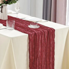 DRAPELLE - Gauze Table Runner for Softly Textured Tablescapes