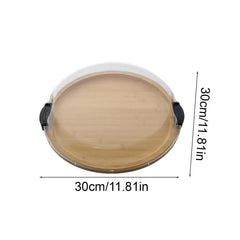 GRAZELLO - Round Wooden Charcuterie Board With Lid for Fresh Serving