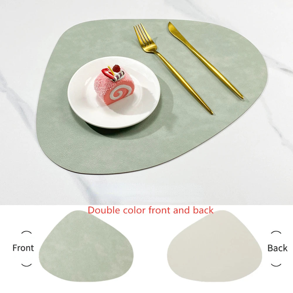 VELDROPA - Double-Sided PU Placemat for Stylish Table Protection