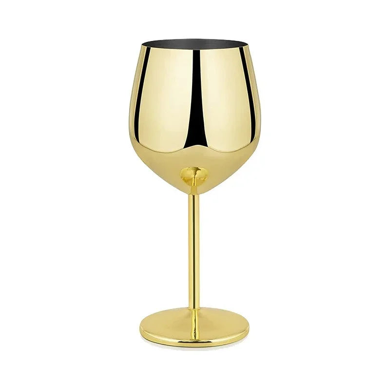 CALYVRA - Sculptural Stainless Steel Goblet for Break-Resistant Entertaining