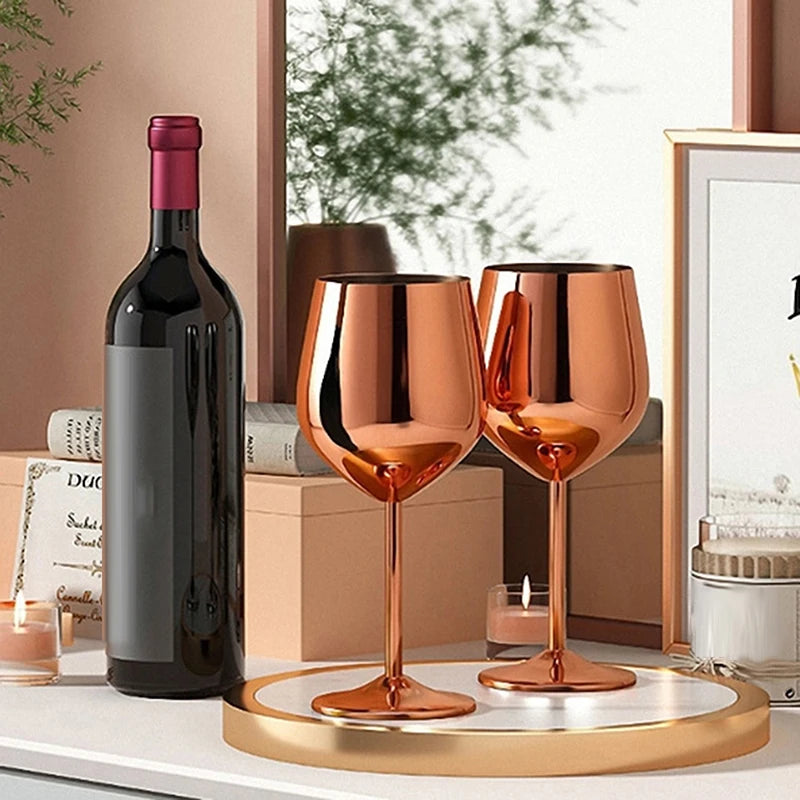 ZELVORA - Sculptural Steel Goblet for Break-Resistant Entertaining