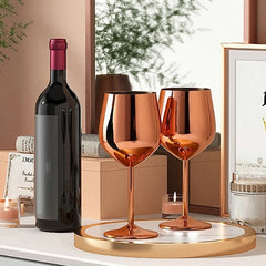 ZELVORA - Sculptural Steel Goblet for Break-Resistant Entertaining