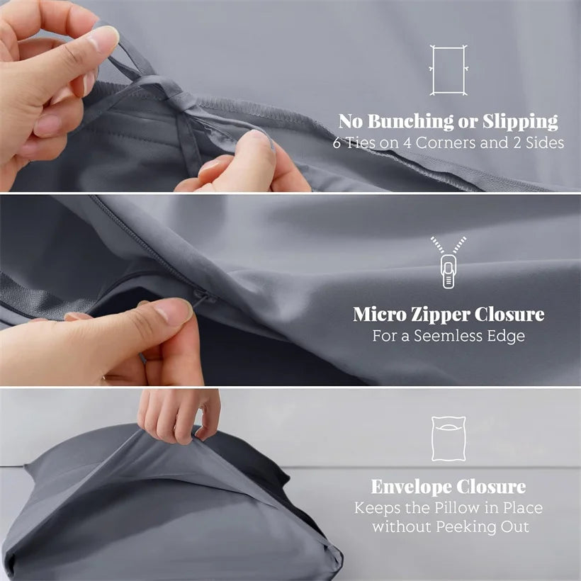 BAMELIA - Bamboo Viscose Bedding Set for Silky, Breathable Comfort