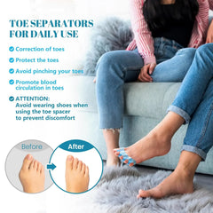 BUNELIA - Silicone Toe Separators for Alignment and Bunion Relief