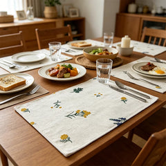 LUMEVRA - Embroidered Cloth Napkins for Artful Table Settings