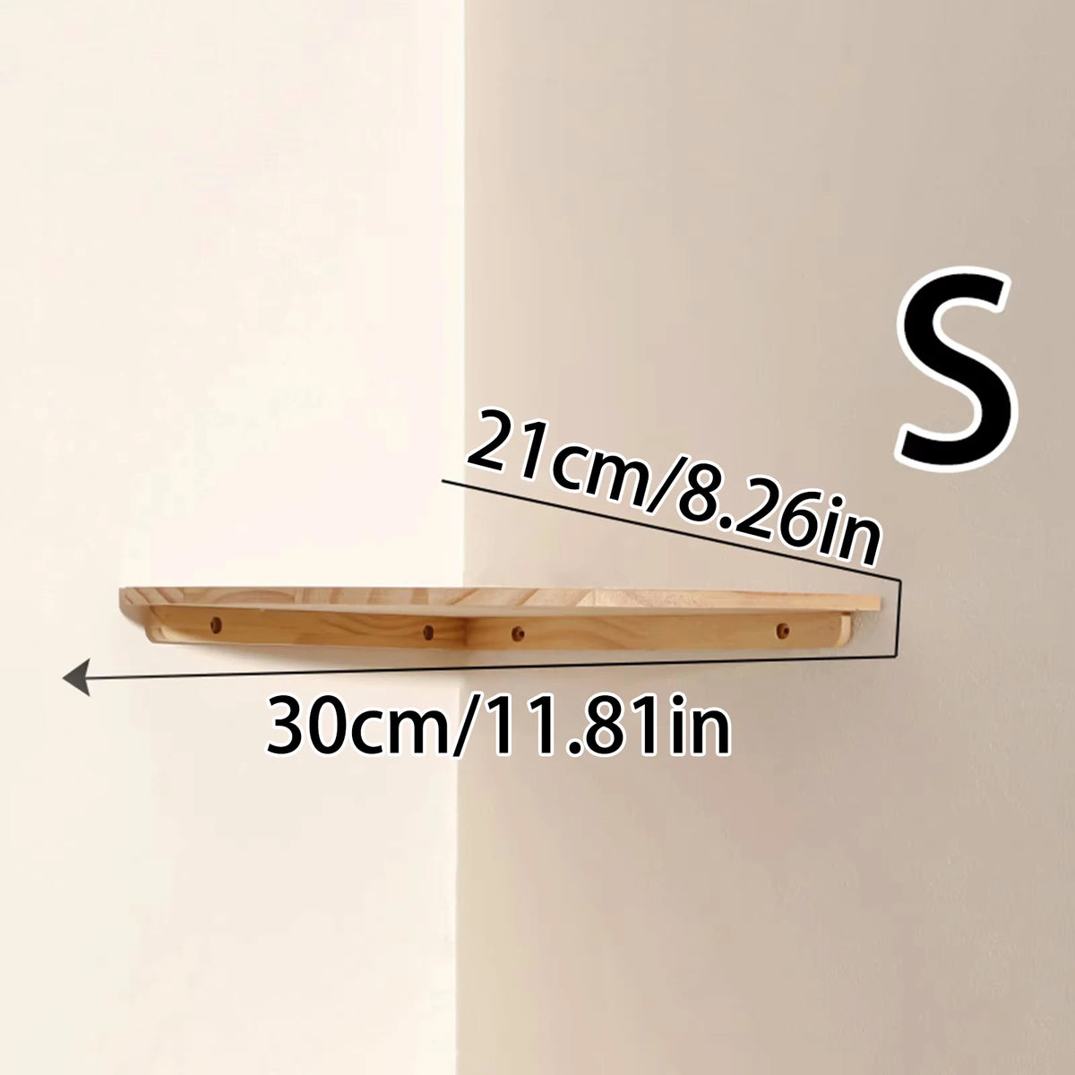 CORVYNE - Solid Pine Corner Shelf for Artful Space-Saving Display