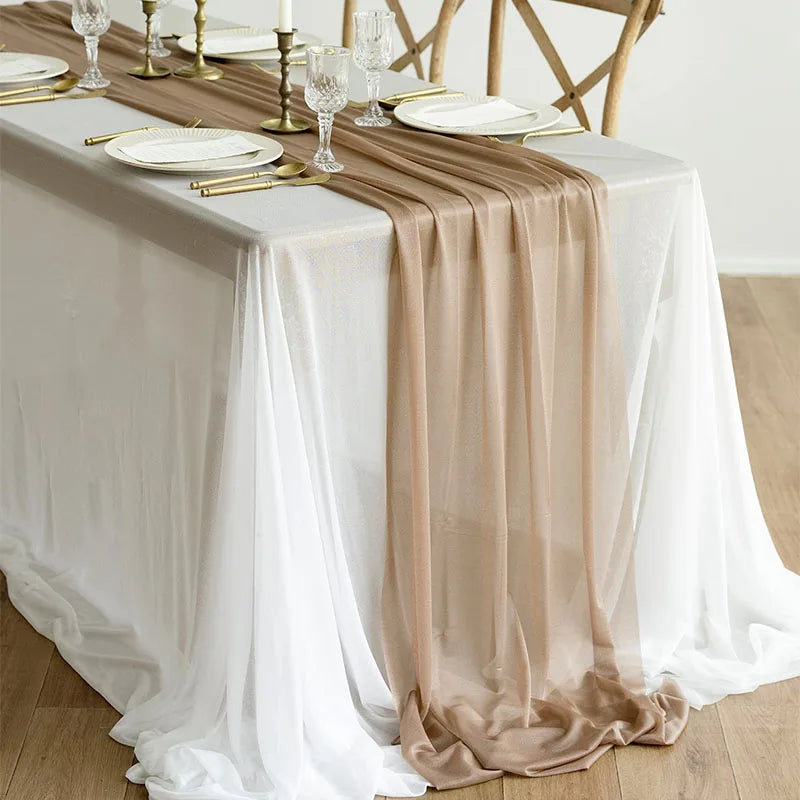 SHEERIVA - Sheer Table Runner for Elegant Occasion Tables