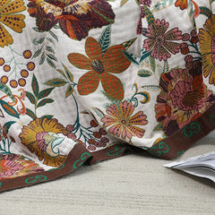 BLOMIRA - Floral Cotton Gauze Throw for Soft Statement Seating