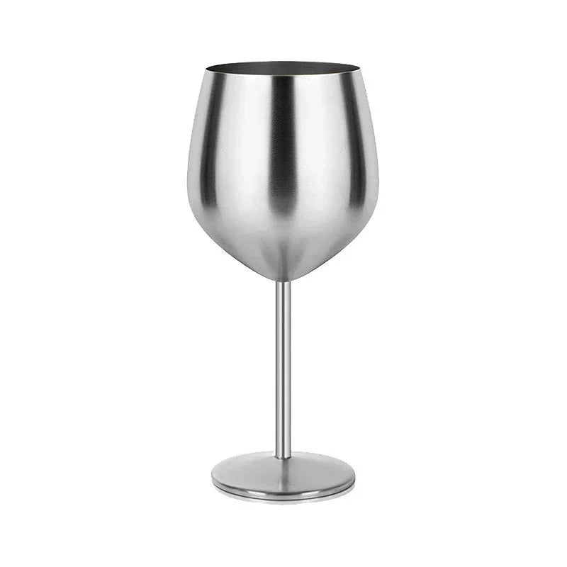 CALYVRA - Sculptural Stainless Steel Goblet for Break-Resistant Entertaining
