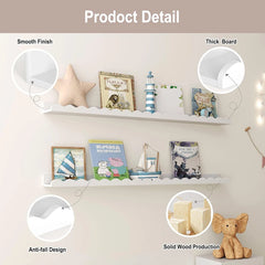 VELNORA - Wavy Floating Shelf for Sculptural Wall Storage