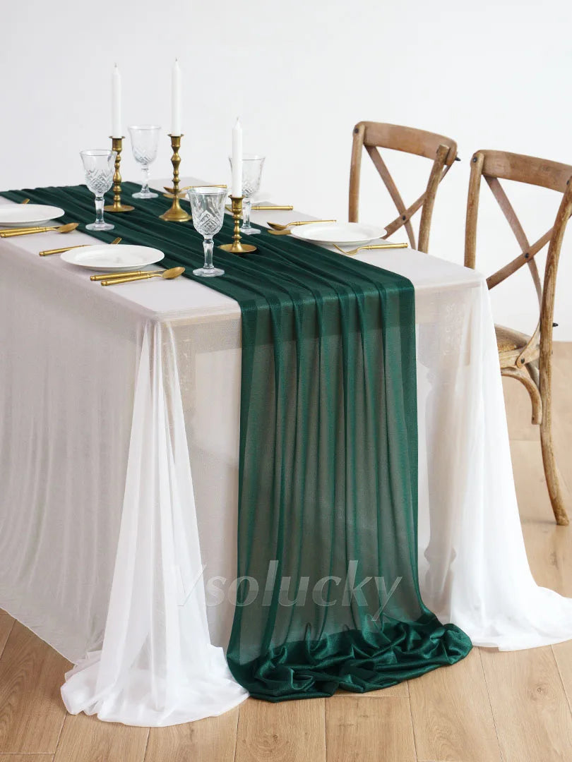 SHEERIVA - Sheer Table Runner for Elegant Occasion Tables