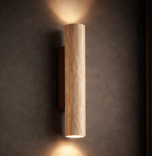 STENVYA - Travertine Wall Lamp for a Soft Up-and-Down Glow