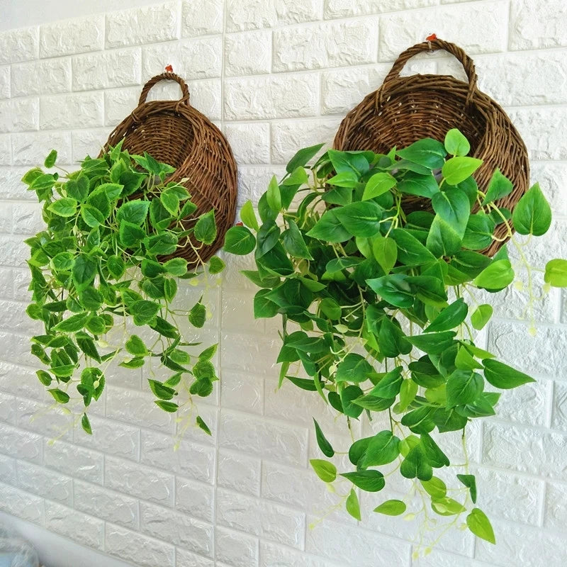WICKORA - Wicker Wall Planter for a Striking Floral Display