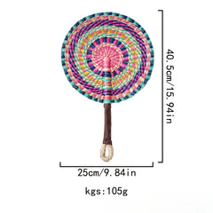 WOVELUNE - Woven Seagrass Fan Wall Art to Anchor Your Seating Area