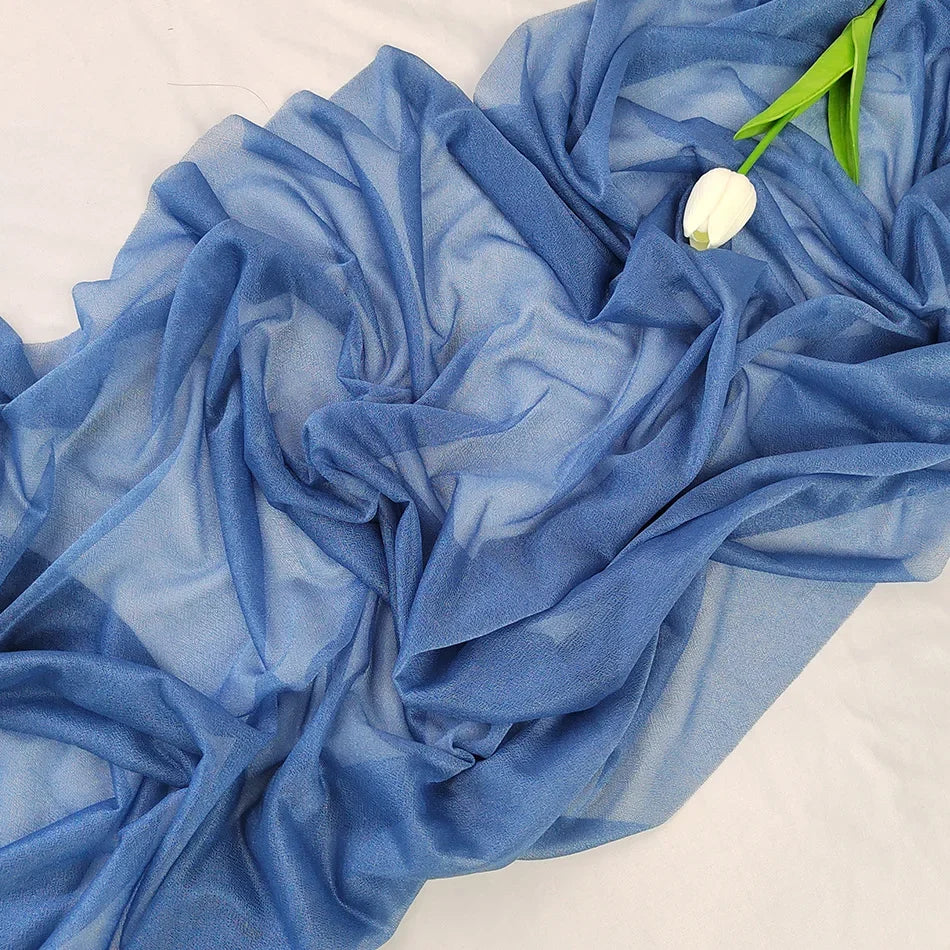 LUMEVRA - Sheer Chiffon Table Runner for Artful Event Draping
