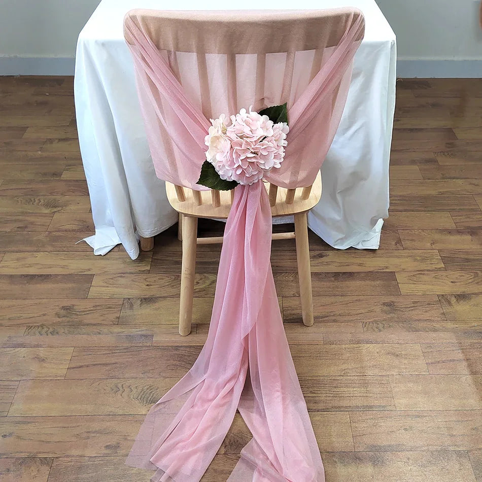 LUMEVRA - Sheer Chiffon Table Runner for Artful Event Draping