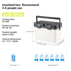 COLDVOYAGER - Insulated Cooler Box for Fresh Food and Cold Drinks