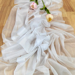 LUMEVRA - Sheer Chiffon Table Runner for Artful Event Draping