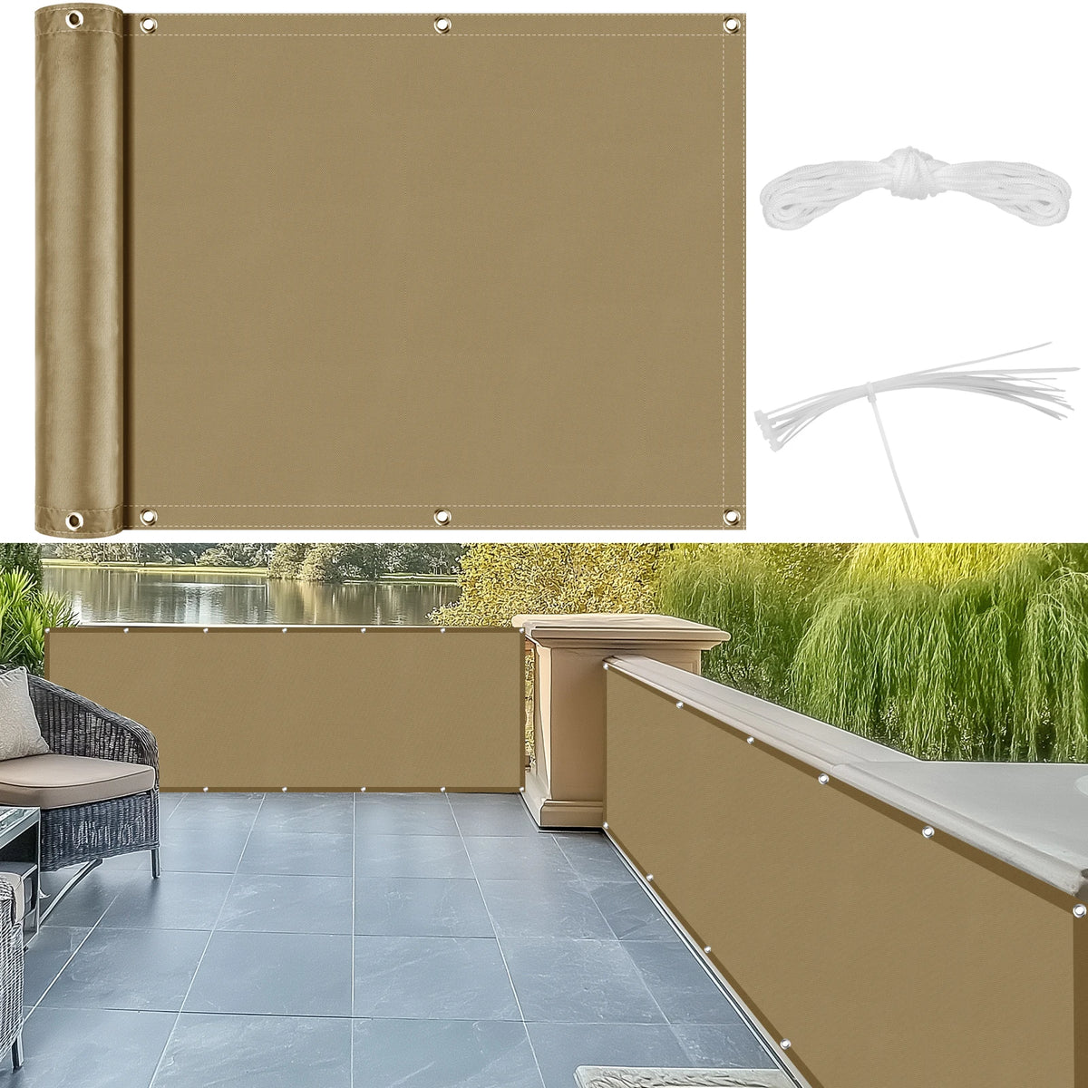PRIVANET - Outdoor Shade Cloth for Private, Comfortable Spaces