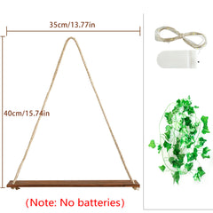 LEAFYRA - Illuminated Wood Shelf for Botanical Wall Displays