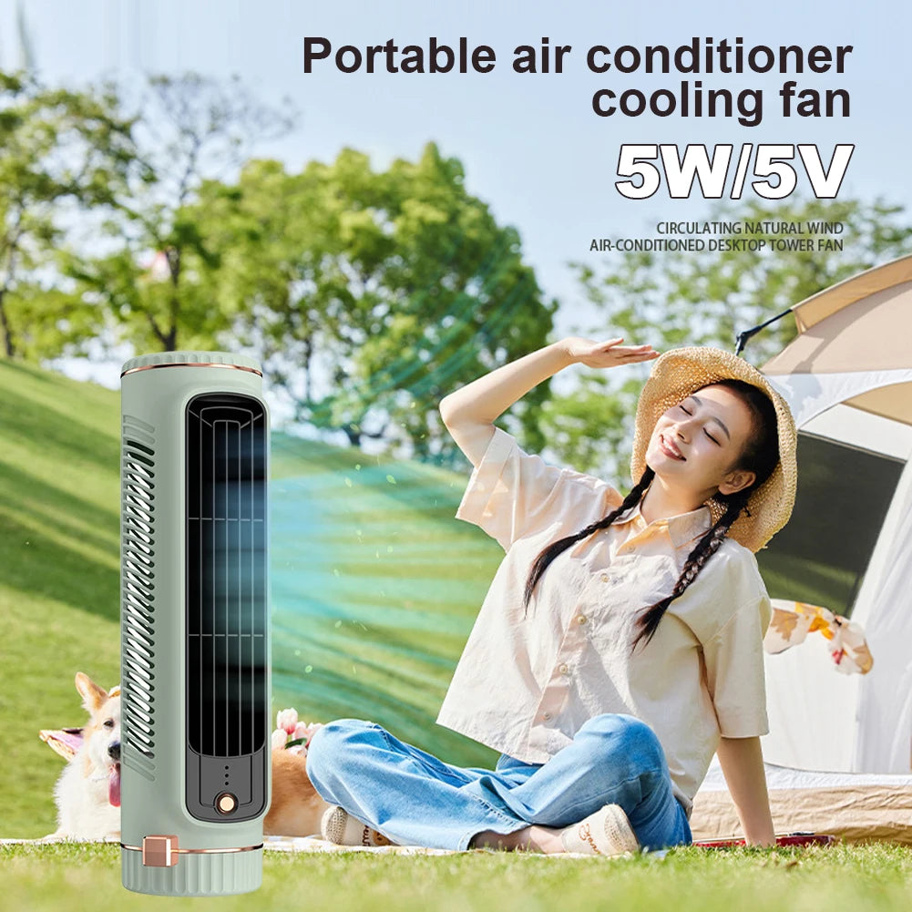 COOLSPIRE - Compact Tower Fan for Quiet Personal Cooling