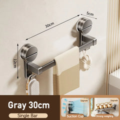 SUCVORA - Dual-Bar Suction Towel Rack for Drill-Free Storage