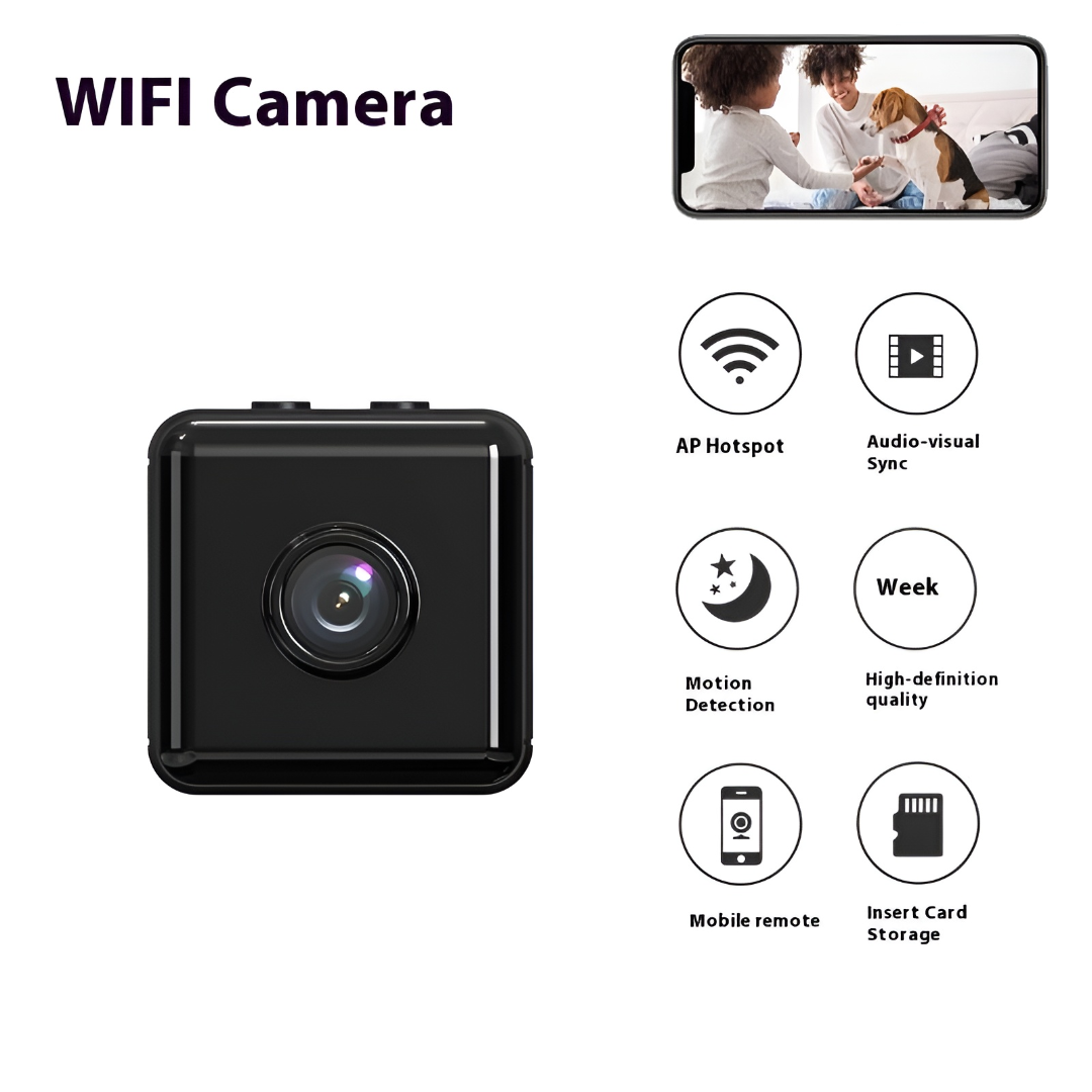 VELQIRA - Mini WiFi Security Camera for Discreet Indoor Monitoring
