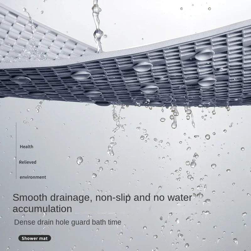 AQUVESSA - PVC Bath Mat For Steadier Footing In Wet Spaces