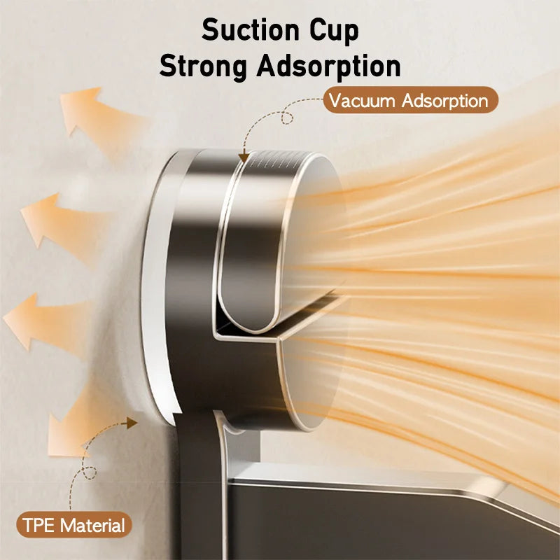 SUCVORA - Dual-Bar Suction Towel Rack for Drill-Free Storage