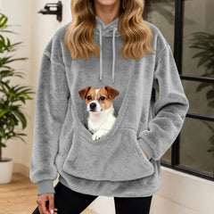PAWVORA – Hoodie mit Fleece-Haustiertasche, damit tierische Begleiter stets nah bleiben