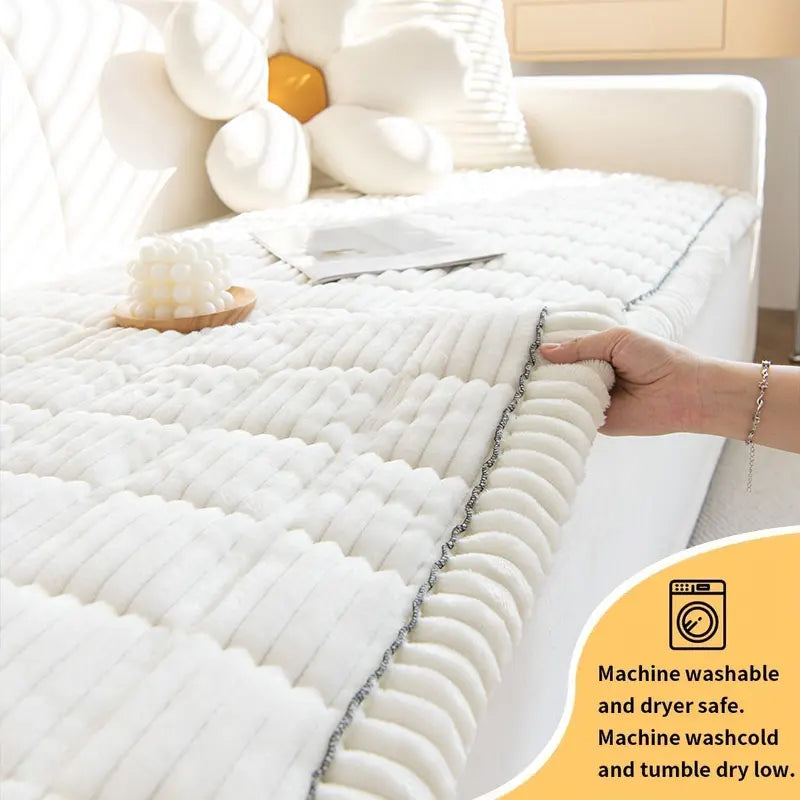 LOUNIVA - Flannel Sofa Cushion for Secure, Layered Comfort