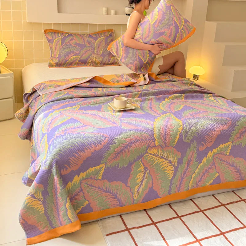 COTELYA - Cotton Gauze Blanket for Airy, Artful Summer Layering