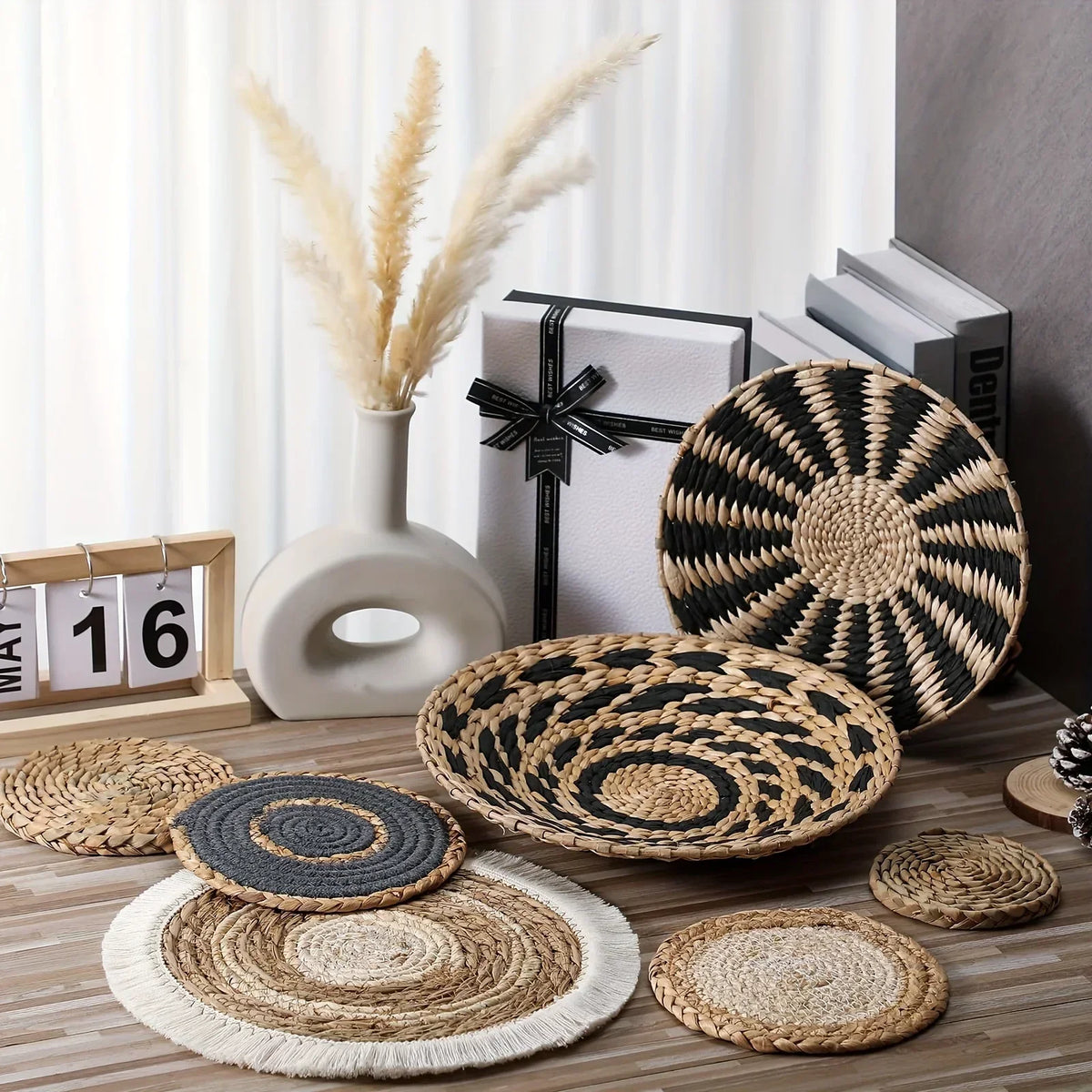 SEGRIVA - Seven Woven Wall Baskets for a Textured Focal Point