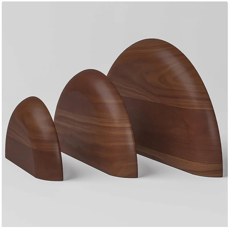 CIRVAYA - Solid Wood Semicircle Shelf for Artful Wall Storage
