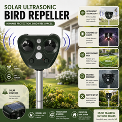 AVIFORA - Solar Ultrasonic Bird Repeller for Protected Gardens