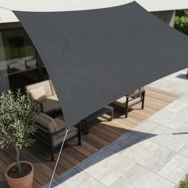 VELNARO - Rectangular Shade Sail for UV and Rain Protection