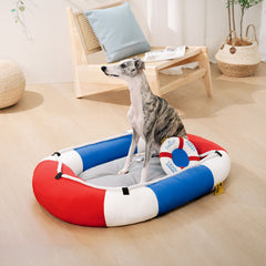 RAVYLO - Boat-Shaped Cooling Pet Bed for Summer Comfort