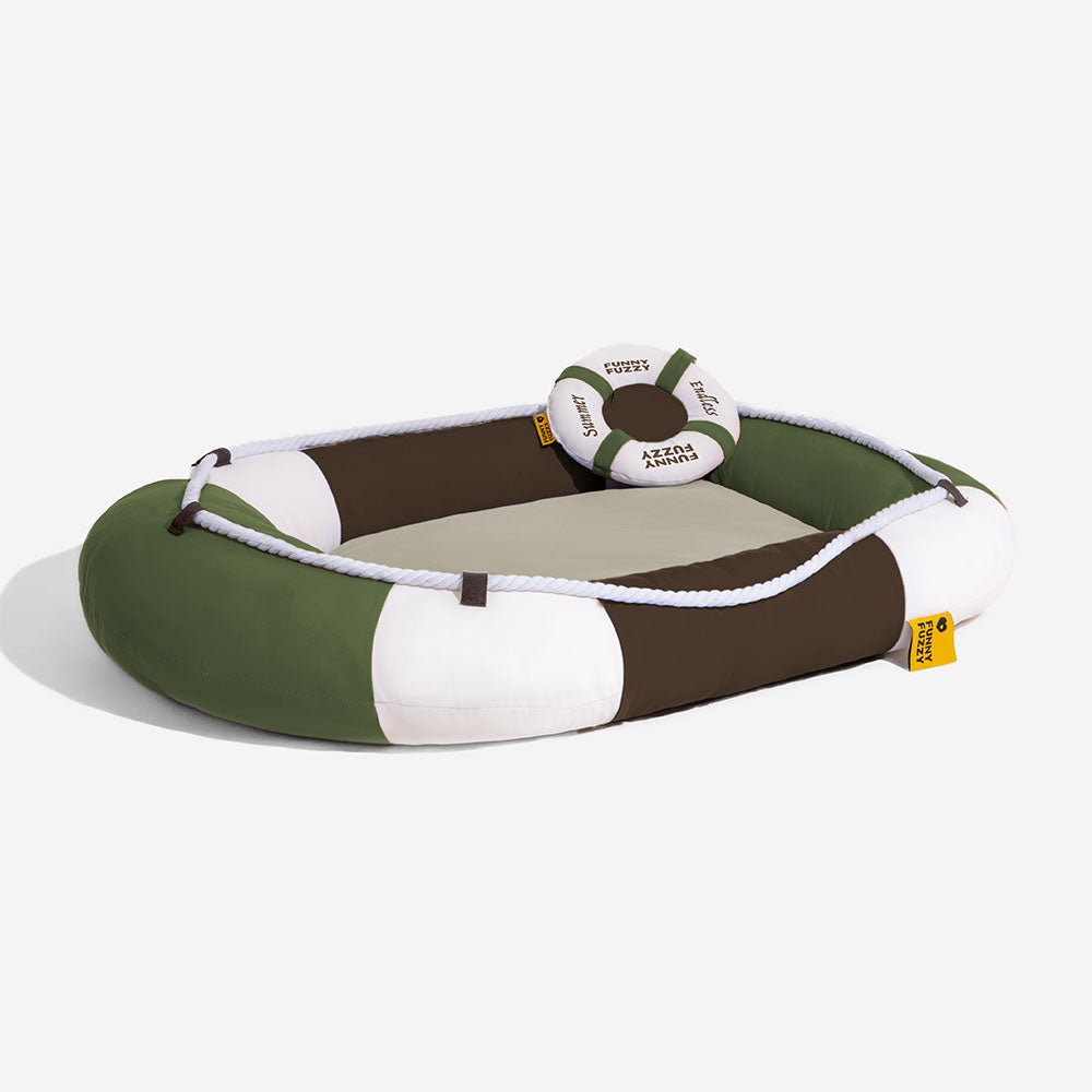 RAVYLO - Boat-Shaped Cooling Pet Bed for Summer Comfort