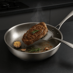 KULVORA - Coating-Free Stainless Steel Pan for Precise Searing