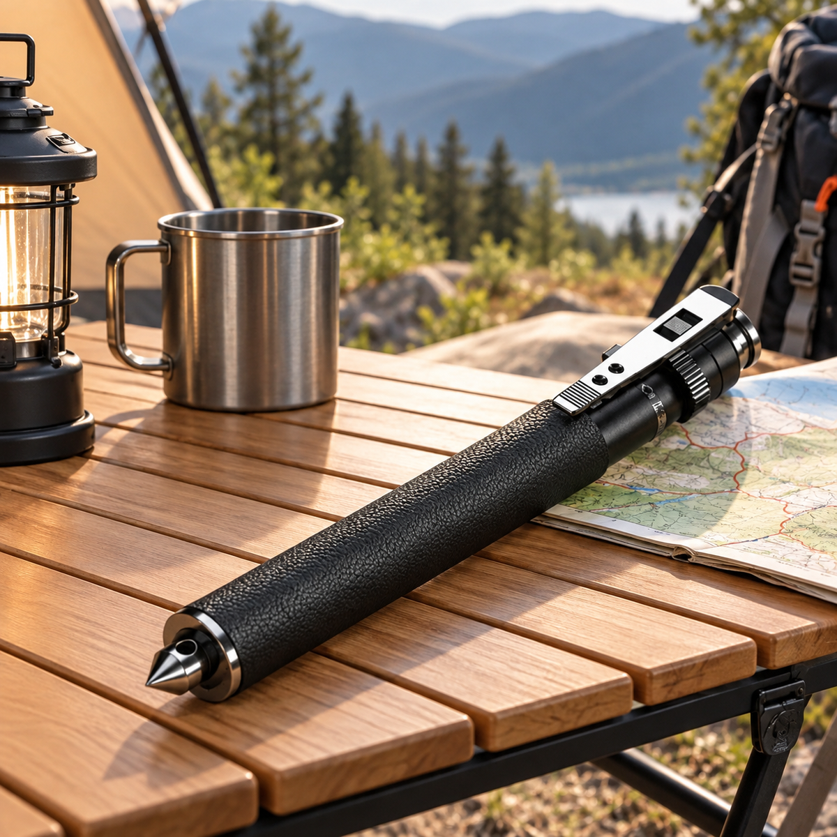 DEFENSTEP - Adjustable Walking Stick for Stability and Personal Safety
