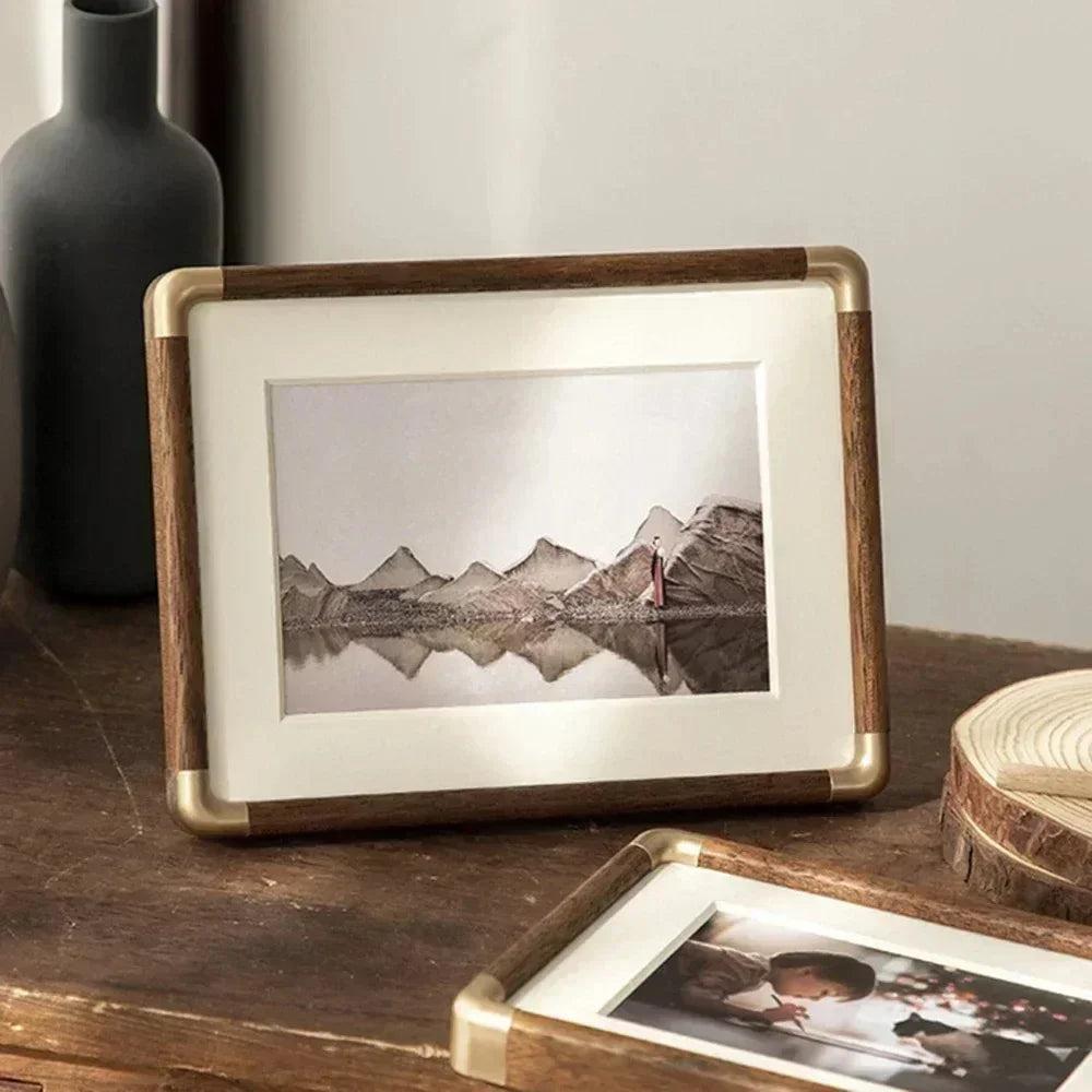 ZELVORA - Solid Walnut Photo Frame for a Refined Display