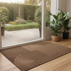 MATIVRA - Geometric Absorbent Doormat for Clean, Dry Entryways