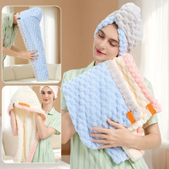 TRESSIVA - Oversized Microfiber Hair Towel for Faster Drying