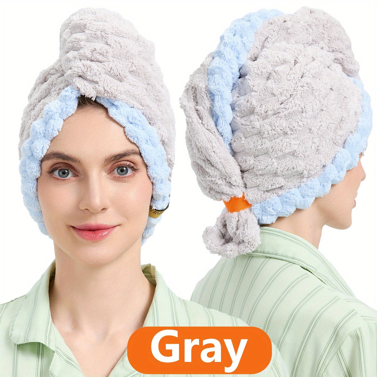 TRESSIVA - Oversized Microfiber Hair Towel for Faster Drying