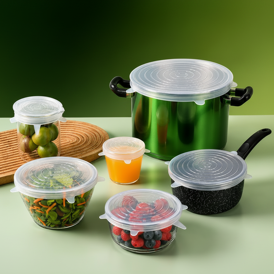 ECOCOVER - Stretchable Silicone Lids for Fresher Food Storage