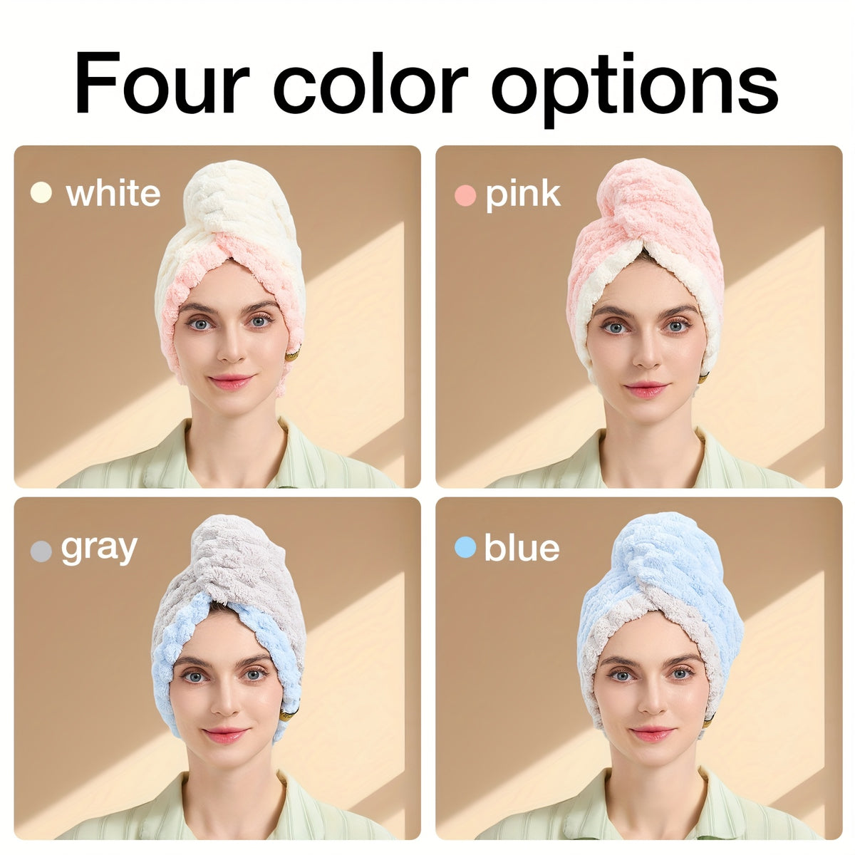 TRESSIVA - Oversized Microfiber Hair Towel for Faster Drying